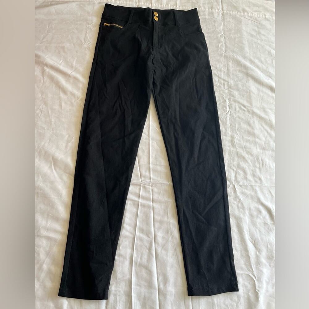 Bottom Sharp Girls Black Pants Gold Details Size Large